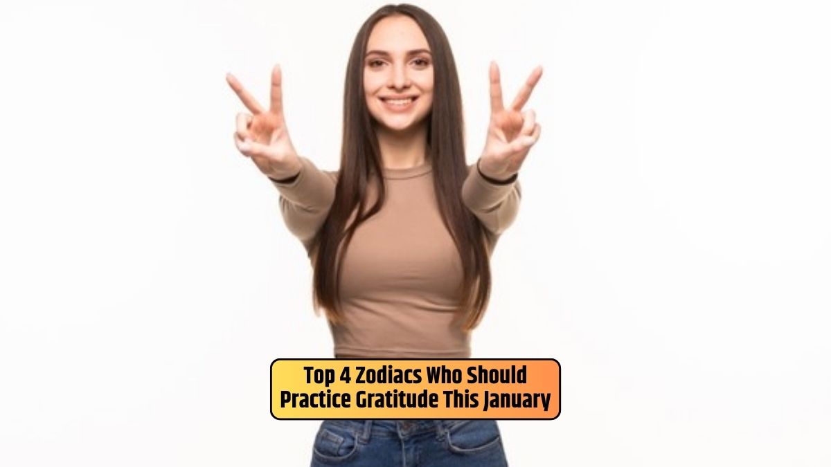 In January, a girl showing her two hands front should practice gratitude for a positive transformation.