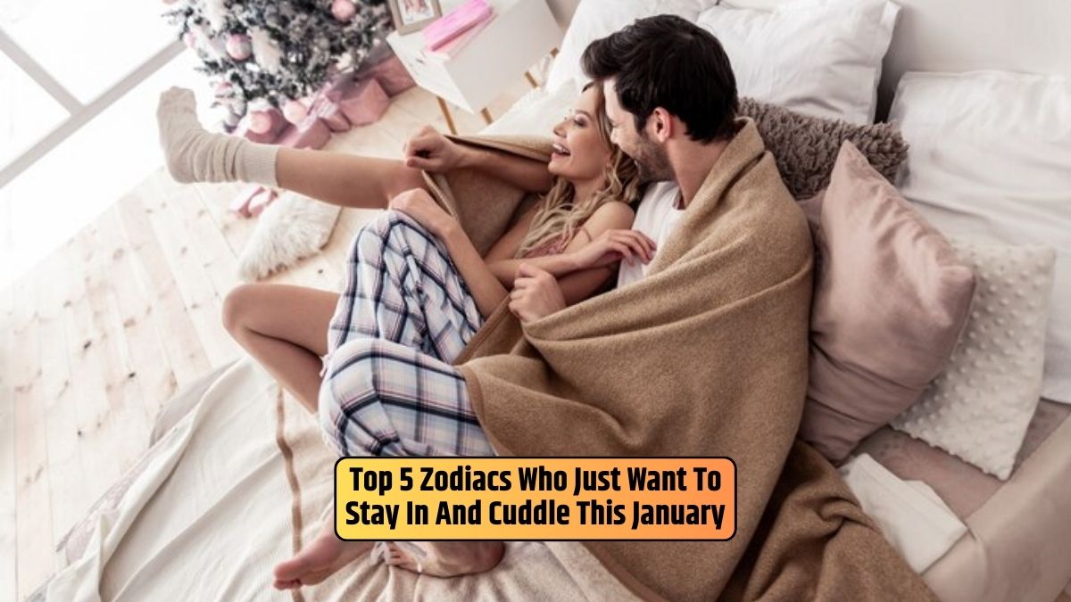 Zodiac signs, winter cuddles, January coziness, intimate connections, cosmic harmony,